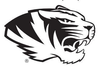 University of Missouri Tiger Black & White Logo. Add this logo to any ...