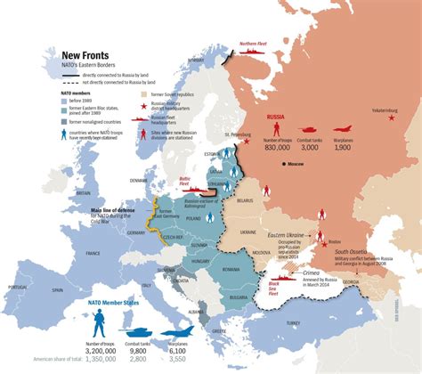 Map : NATO vs. Russia: # of troops, tanks & warplanes - Infographic.tv ...