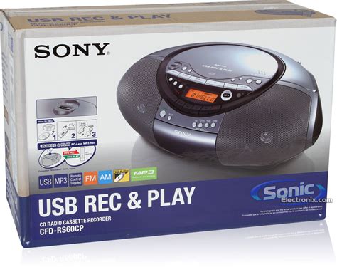 Sony Cfd Rs60cp Usb Radio Cassette Cd Mp3 Player