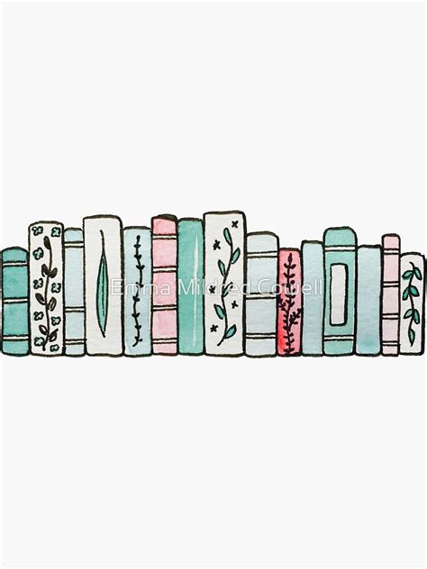 "Pastel Books" Sticker by gentlecounsel | Redbubble