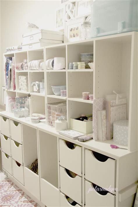 40 Best Craft Rooms Using IKEA Furniture 51 | Craft storage ideas for small spaces, Craft room ...