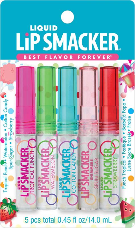 Buy Lip Smacker Liquid Flavored Lip Gloss Friendship Pack |Tropical Punch, Watermelon, Cotton ...