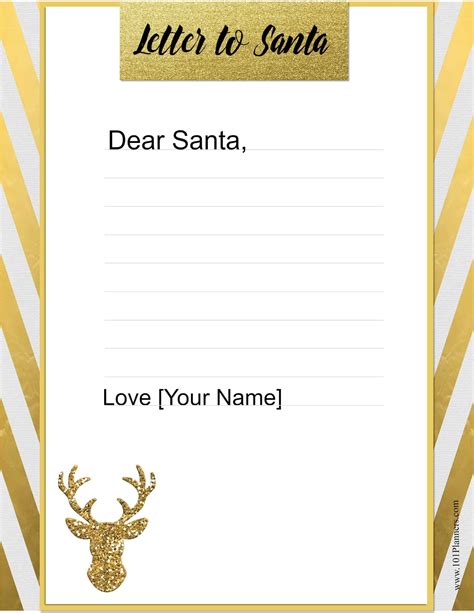 Free Letter to Santa Template | Customize Online then Print