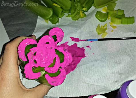 Celery Flower Stamping Craft For Kids - Crafty Morning