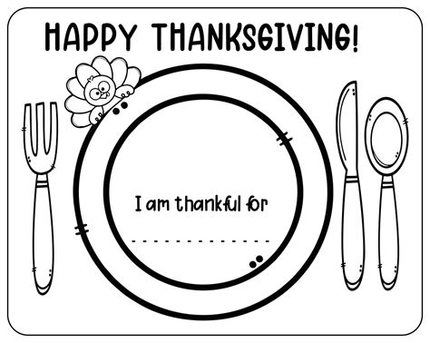 Thanksgiving Placemats Template - 13 Free PDF Printables | Printablee