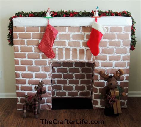 Cardboard Fireplace – The Crafter Life | Diy christmas fireplace, Christmas fireplace decor ...