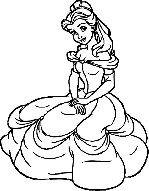 Disney Princess Coloring Pages Belle at GetDrawings | Free download