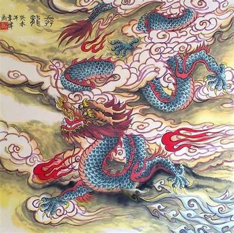 Chinese Dragon Painting 4739005, 62cm x 62cm(24〃 x 24〃)