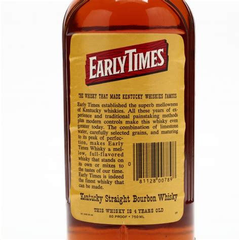 Early Times Bourbon Whisky (Lot 6039 - Rare SpiritsSep 18, 2020, 1:00pm)