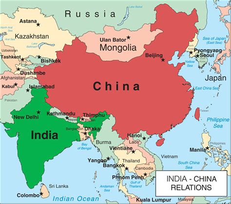 China And India Border Map