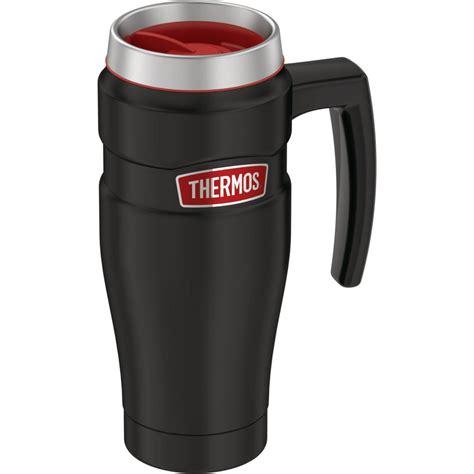 Thermos Stainless King Stainless Steel Black Travel Mug 16 oz - Walmart ...