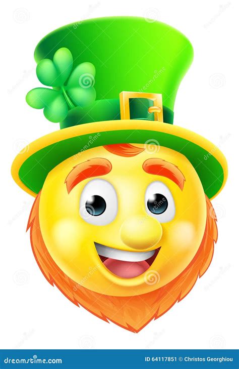 Leprechaun Emoticon Emoji Face Cartoon Icon Vector Illustration | CartoonDealer.com #242857824