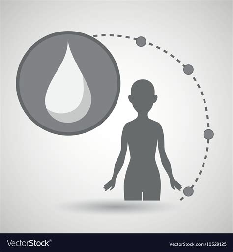 Silhouette woman healthy medicine Royalty Free Vector Image