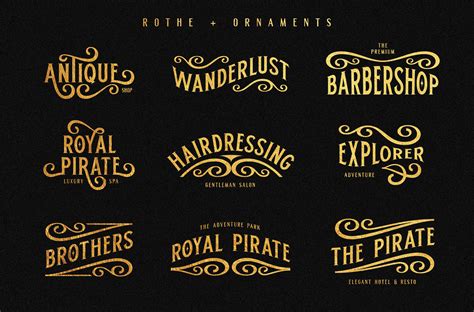 Rothe – Vintage Luxury Fonts – Konstantine Studio