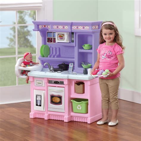 Step2 Little Bakers Kids Play Kitchen with 30 Piece Accessory Set ...