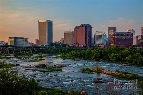 The Richmond City Skyline Above the Mighty James River 3179T Photograph ...