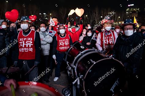 Supporters Yoon Suk Yeol Presidential Candidate Editorial Stock Photo ...