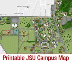 Jacksonville State University Campus Map | Zip Code Map