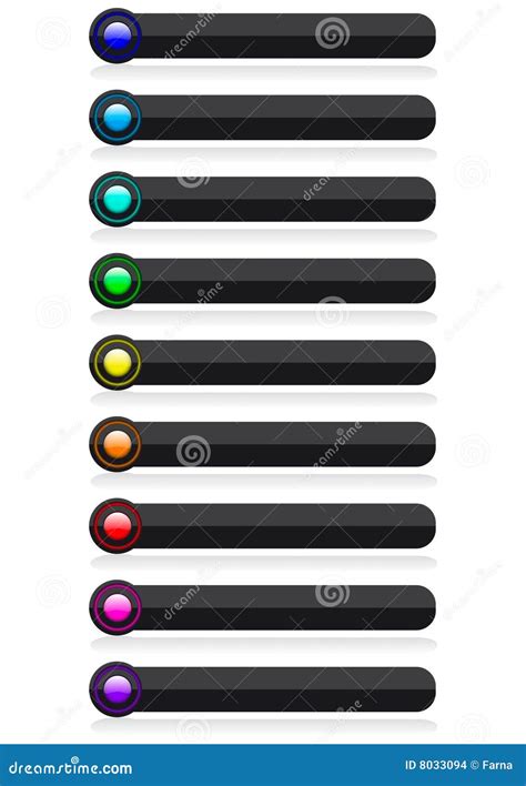 Web black buttons stock illustration. Illustration of glass - 8033094