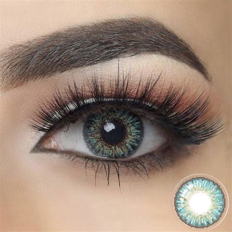 3 Tone TURQUOISE Colored Contact Lenses