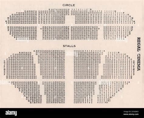 REGAL CINEMA vintage seating plan. London. now Odeon Marble Arch 1937 print Stock Photo - Alamy