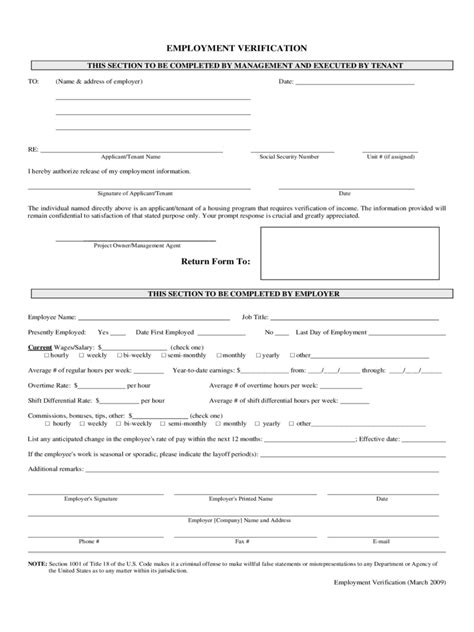 Employment Verification Form - 4 Free Templates in PDF, Word, Excel ...