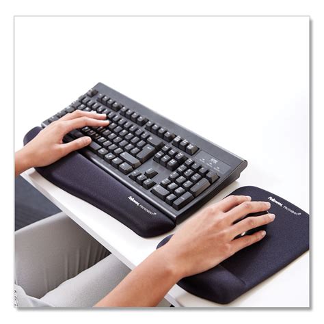 PlushTouch Keyboard Wrist Rest, Foam, Black, 18 1/8 x 3-3/16 - TonerQuest