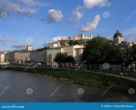 Salzburg s Castle stock image. Image of cloud, fortress - 785303