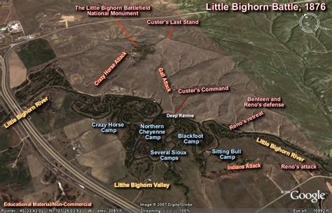 Map of the Battle of the Little Big Horn. | Native ... | American indian wars, Custer, Battle of ...