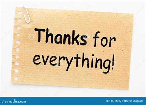 Thanks for Everything stock image. Image of encouragement - 145411313