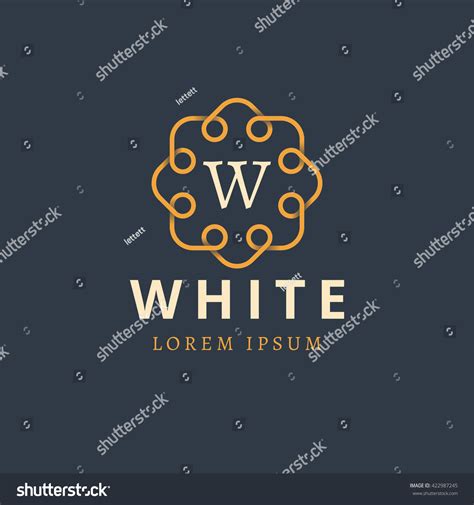 Simple Monogram Design Template Letter W Stock Vector (Royalty Free ...