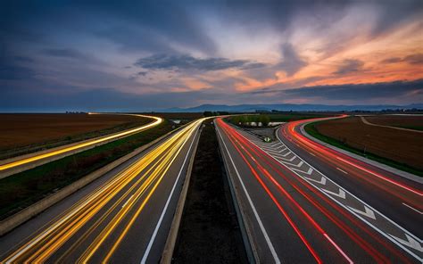 Red and white abstract painting, clouds, sky, highway, traffic HD wallpaper | Wallpaper Flare