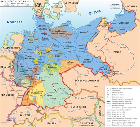 German Empire - Weimar Republic (1919-1937) • Map • PopulationData.net