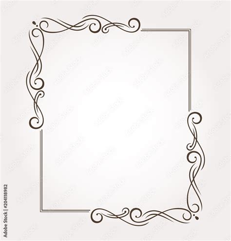 Fancy frame and page decoration. Vector illustration Stock Vector ...