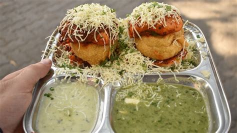 MASALA CHEESE Vada Pav | Most Spicy Indian Burger | Indian Street Food ...