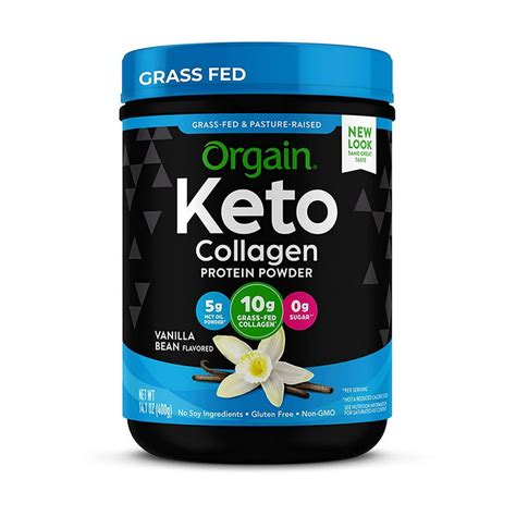 Orgain Keto Collagen Protein Powder with MCT Oil, Vanilla - Paleo ...