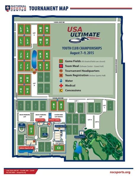 Event Field Map | Play USA Ultimate