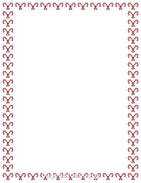 Candy Cane Border: Clip Art, Page Border, and Vector Graphics