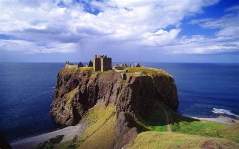 nature, Beach, Castle, Scotland, Clouds, Cliff, Coast, UK, Ruin Wallpapers HD / Desktop and ...