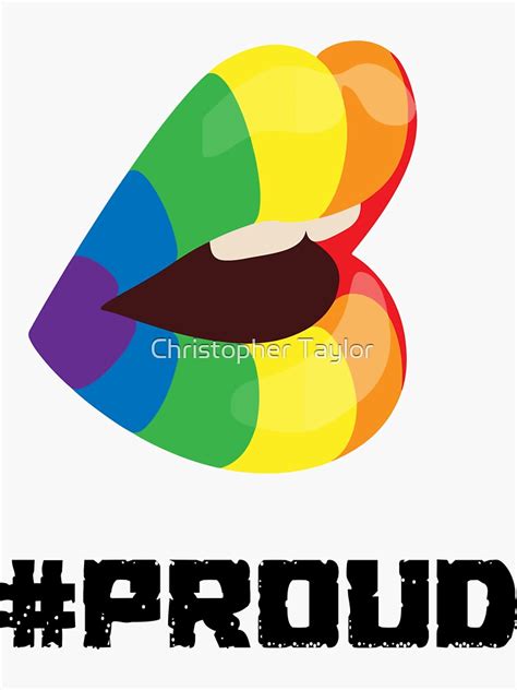 "Proud lgbt rainbow lips" Sticker for Sale by ctaylorscs | Redbubble