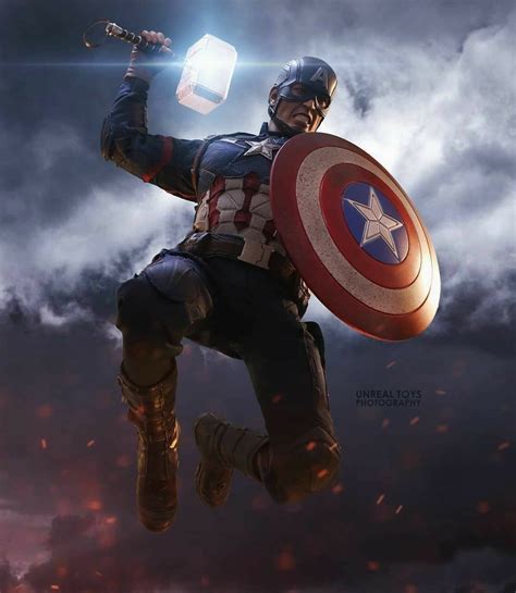 Captain America wields Mjolnir | Marvel avengers comics, Captain ...