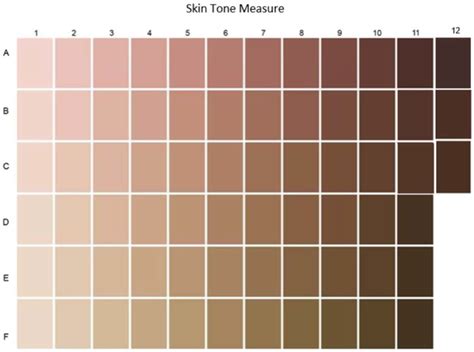 Black Skin Tone Chart