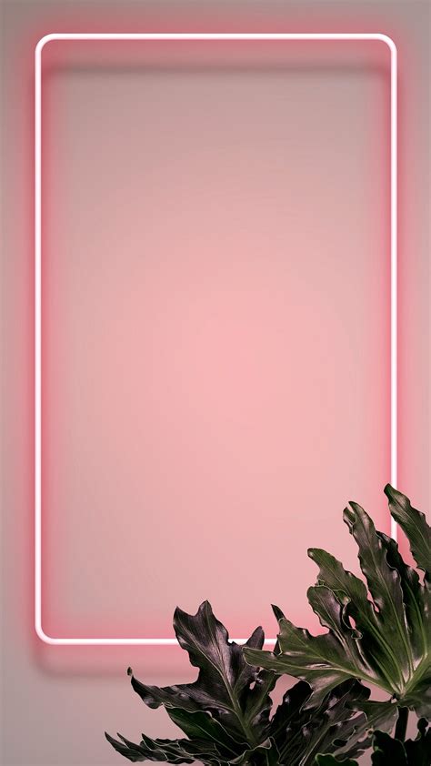 Pink neon frame iPhone wallpaper, | Premium Photo - rawpixel