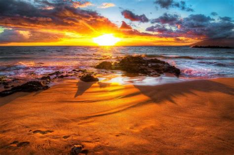 HD Sunset Beaches Backgrounds Free Download