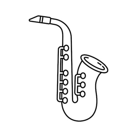 Black And White Saxophone SVG Clipart, Saxophone Music Image Digital ...