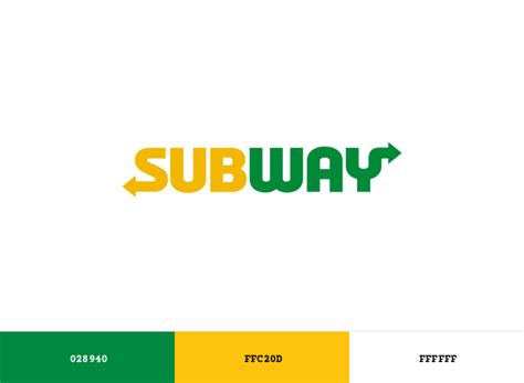 Subway Brand Color Codes » BrandColorCode.com