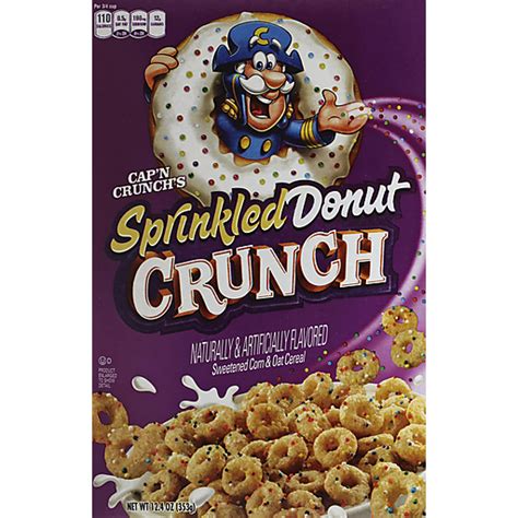 Cap'n Crunch's Sprinkled Donut Crunch Sweetened Corn & Oat Cereal 12.4 ...