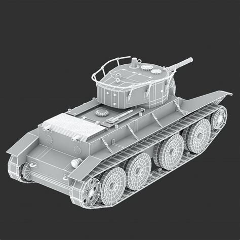 3d ww2 soviet tank bt model