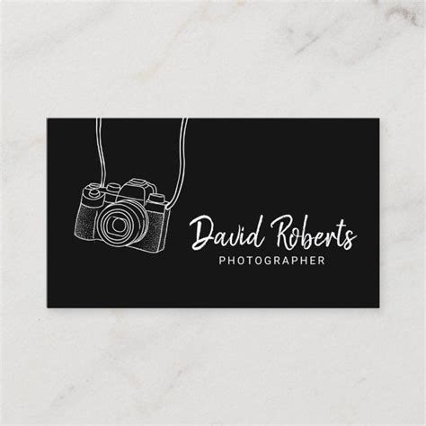 Minimalist Photographer Camera Black Photography B Business Card | Zazzle | Business cards ...