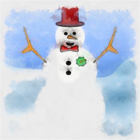 Snowman Painting Free Stock Photo - Public Domain Pictures